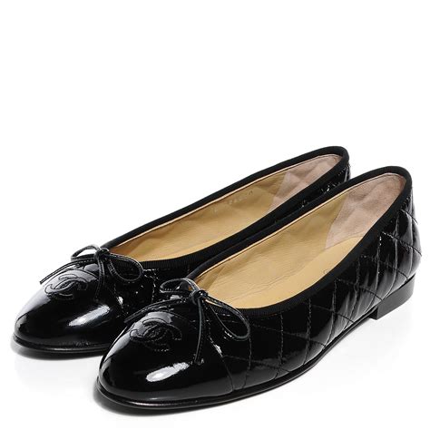 chanel black flats
